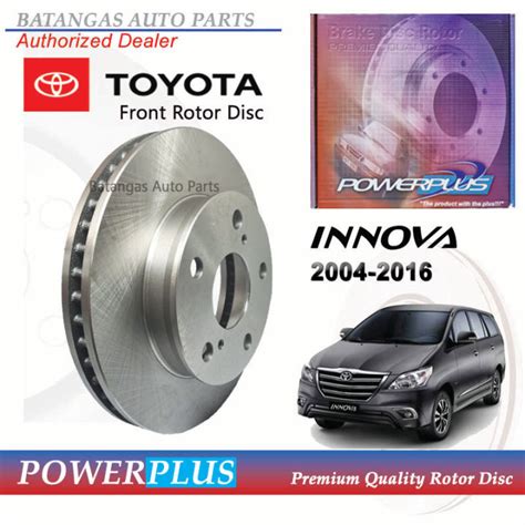 power plus rotor disc made in|Powerplus Rotor Disc Brake Plate Front for Toyota INNOVA 2016 .